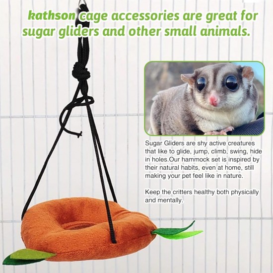 5 Piece Hamster Hammock Set for Sugar Glider - Cage Accessories and Toys for Small Animals Includes Hammock, Hideout, Tunnel, Swing - Ideal for Small Hamsters, Gerbils and Sugar Gliders 5 Piece Hamster Hammock Set for Sugar Glider - Cage Accessories and Toys for Small Animals Includes Hammock, Hideout, Tunnel, Swing - Ideal for Small Hamsters, Gerbils and Sugar Gliders