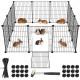 BAKAJI Personalised Metal Fence with Door for Small Pets, Modular Fence for Guinea Pigs, Hamsters, Rabbits, Chinchillas, Indoor and Outdoor (110 x 75 x 39 cm) BAKAJI Personalised Metal Fence with Door for Small Pets, Modular Fence for Guinea Pigs, Hamsters, Rabbits, Chinchillas, Indoor and Outdoor (110 x 75 x 39 cm)