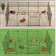 BAKAJI Personalised Metal Fence with Door for Small Pets, Modular Fence for Guinea Pigs, Hamsters, Rabbits, Chinchillas, Indoor and Outdoor (110 x 75 x 39 cm) BAKAJI Personalised Metal Fence with Door for Small Pets, Modular Fence for Guinea Pigs, Hamsters, Rabbits, Chinchillas, Indoor and Outdoor (110 x 75 x 39 cm)