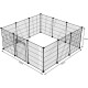BAKAJI Personalised Metal Fence with Door for Small Pets, Modular Fence for Guinea Pigs, Hamsters, Rabbits, Chinchillas, Indoor and Outdoor (110 x 75 x 39 cm) BAKAJI Personalised Metal Fence with Door for Small Pets, Modular Fence for Guinea Pigs, Hamsters, Rabbits, Chinchillas, Indoor and Outdoor (110 x 75 x 39 cm)