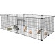 BAKAJI Personalised Metal Fence with Door for Small Pets, Modular Fence for Guinea Pigs, Hamsters, Rabbits, Chinchillas, Indoor and Outdoor (110 x 75 x 39 cm) BAKAJI Personalised Metal Fence with Door for Small Pets, Modular Fence for Guinea Pigs, Hamsters, Rabbits, Chinchillas, Indoor and Outdoor (110 x 75 x 39 cm)