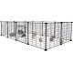BAKAJI Personalised Metal Fence with Door for Small Pets, Modular Fence for Guinea Pigs, Hamsters, Rabbits, Chinchillas, Indoor and Outdoor (110 x 75 x 39 cm) BAKAJI Personalised Metal Fence with Door for Small Pets, Modular Fence for Guinea Pigs, Hamsters, Rabbits, Chinchillas, Indoor and Outdoor (110 x 75 x 39 cm)