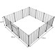 BAKAJI Personalised Metal Fence with Door for Small Pets, Modular Fence for Guinea Pigs, Hamsters, Rabbits, Chinchillas, Indoor and Outdoor (110 x 75 x 39 cm) BAKAJI Personalised Metal Fence with Door for Small Pets, Modular Fence for Guinea Pigs, Hamsters, Rabbits, Chinchillas, Indoor and Outdoor (110 x 75 x 39 cm)