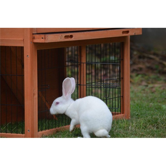 BB-36-DDU 2-Tier Double Decker Rabbit/Guinea Pig Hutch with Sliding Tray - Red BB-36-DDU 2-Tier Double Decker Rabbit/Guinea Pig Hutch with Sliding Tray - Red