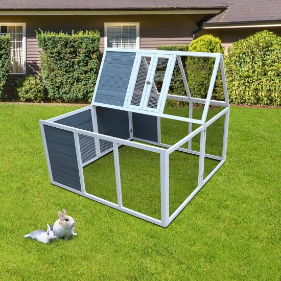 BUNNY BUSINESS 4ft Fully Folding Rabbit Enclosure - Grey BUNNY BUSINESS 4ft Fully Folding Rabbit Enclosure - Grey