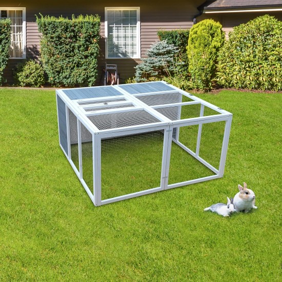 BUNNY BUSINESS 4ft Fully Folding Rabbit Enclosure - Grey BUNNY BUSINESS 4ft Fully Folding Rabbit Enclosure - Grey