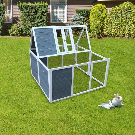 BUNNY BUSINESS 4ft Fully Folding Rabbit Enclosure - Grey BUNNY BUSINESS 4ft Fully Folding Rabbit Enclosure - Grey