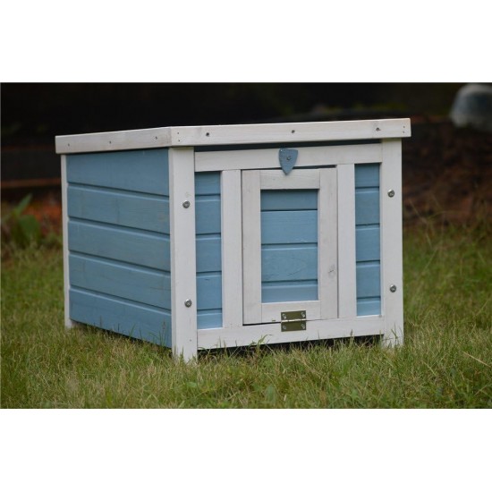 BUNNY BUSINESS Blue Wooden Pet House 51 x 44 x 42cm BUNNY BUSINESS Blue Wooden Pet House 51 x 44 x 42cm