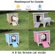 BUNNY BUSINESS Blue Wooden Pet House 51 x 44 x 42cm BUNNY BUSINESS Blue Wooden Pet House 51 x 44 x 42cm