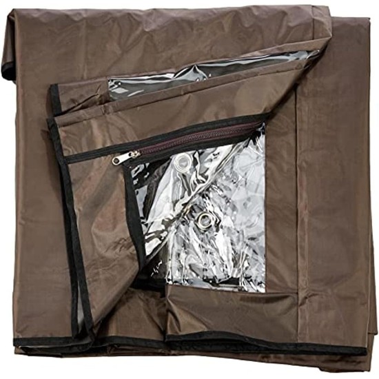 BUNNY BUSINESS Rabbit Hutch Cover for Double Decker Hutch 41" Water Resistant Insulating Dark Brown 2 Tier 104 x 50 x 104 cm BUNNY BUSINESS Rabbit Hutch Cover for Double Decker Hutch 41" Water Resistant Insulating Dark Brown 2 Tier 104 x 50 x 104 cm