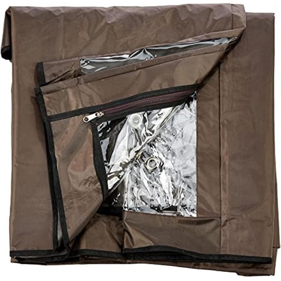 BUNNY BUSINESS Rabbit Hutch Cover for Double Decker Hutch 41" Water Resistant Insulating Dark Brown 2 Tier 104 x 50 x 104 cm BUNNY BUSINESS Rabbit Hutch Cover for Double Decker Hutch 41" Water Resistant Insulating Dark Brown 2 Tier 104 x 50 x 104 cm