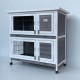 BUNNY BUSINESS Rabbit Hutch Guinea Pig Outdoor Double Decker Rabbit Hutch on Legs (Grey) BUNNY BUSINESS Rabbit Hutch Guinea Pig Outdoor Double Decker Rabbit Hutch on Legs (Grey)