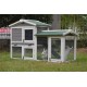 BUNNY BUSINESS The Grove Grey Double Decker Rabbit/ Guinea Pig Hutch with Extra Deep Run BUNNY BUSINESS The Grove Grey Double Decker Rabbit/ Guinea Pig Hutch with Extra Deep Run
