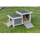 BUNNY BUSINESS Wooden Rabbit and Guinea Pig Shelter, Rabbit Hutch and Runs, 50 x 42 x 43 cm, Grey BUNNY BUSINESS Wooden Rabbit and Guinea Pig Shelter, Rabbit Hutch and Runs, 50 x 42 x 43 cm, Grey