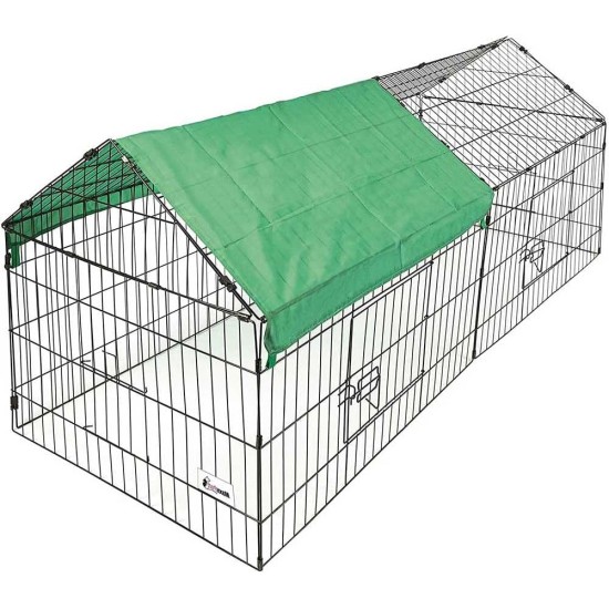 Bakaji Fence for Pets Rabbit Cage Rabbit Chicken Coop Guinea Pig for Small Animals Outdoor Sun Protection Material Steel Size 180 x 75 cm Bakaji Fence for Pets Rabbit Cage Rabbit Chicken Coop Guinea Pig for Small Animals Outdoor Sun Protection Material Steel Size 180 x 75 cm