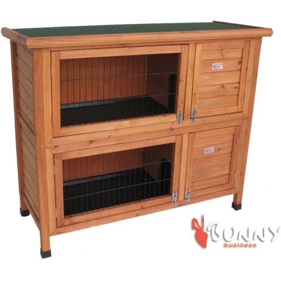 Bunny Business Double Hutch Rabbit/ Guinea Hutch Run, 48-inch Bunny Business Double Hutch Rabbit/ Guinea Hutch Run, 48-inch