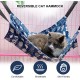 Butyeak Canvas Cat Hammock 50 x 40 cm, Double-Sided Pet Hammock, Adjustable Pet Hammock, Blue, Breathable Pet Cage Hammock, Hanging Small Animal Bed for Cats Small Dogs Butyeak Canvas Cat Hammock 50 x 40 cm, Double-Sided Pet Hammock, Adjustable Pet Hammock, Blue, Breathable Pet Cage Hammock, Hanging Small Animal Bed for Cats Small Dogs
