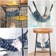 Butyeak Canvas Cat Hammock 50 x 40 cm, Double-Sided Pet Hammock, Adjustable Pet Hammock, Blue, Breathable Pet Cage Hammock, Hanging Small Animal Bed for Cats Small Dogs Butyeak Canvas Cat Hammock 50 x 40 cm, Double-Sided Pet Hammock, Adjustable Pet Hammock, Blue, Breathable Pet Cage Hammock, Hanging Small Animal Bed for Cats Small Dogs