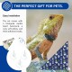 CQJ Bearded Dragon Hammock Swing for Hanging Reptile Bed Lounger with Cushion Hooks and Suction Cup for Large Small Bearded Dragons, Geckos, Lizards, Snakes (Blue, 19 x 13 inches)