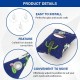 CQJ Bearded Dragon Hammock Swing for Hanging Reptile Bed Lounger with Cushion Hooks and Suction Cup for Large Small Bearded Dragons, Geckos, Lizards, Snakes (Blue, 19 x 13 inches)