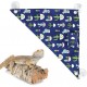 CQJ Bearded Dragon Hammock Swing for Hanging Reptile Bed Lounger with Cushion Hooks and Suction Cup for Large Small Bearded Dragons, Geckos, Lizards, Snakes (Blue, 19 x 13 inches)