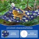 CQJ Bearded Dragon Hammock Swing for Hanging Reptile Bed Lounger with Cushion Hooks and Suction Cup for Large Small Bearded Dragons, Geckos, Lizards, Snakes (Blue, 19 x 13 inches)