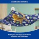 CQJ Bearded Dragon Hammock Swing for Hanging Reptile Bed Lounger with Cushion Hooks and Suction Cup for Large Small Bearded Dragons, Geckos, Lizards, Snakes (Blue, 19 x 13 inches)