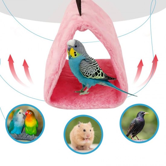 CQJ Bird Nest Cuddly Hut Soft Plush Hammock for Pets such as Hamsters, Parrots, Macaws, Budgies, Eclectopies, Parakeets, Cockatiels, Cockatoos and Love Birds (Pink) CQJ Bird Nest Cuddly Hut Soft Plush Hammock for Pets such as Hamsters, Parrots, Macaws, Budgies, Eclectopies, Parakeets, Cockatiels, Cockatoos and Love Birds (Pink)