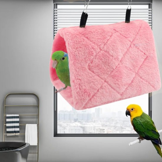 CQJ Bird Nest Cuddly Hut Soft Plush Hammock for Pets such as Hamsters, Parrots, Macaws, Budgies, Eclectopies, Parakeets, Cockatiels, Cockatoos and Love Birds (Pink) CQJ Bird Nest Cuddly Hut Soft Plush Hammock for Pets such as Hamsters, Parrots, Macaws, Budgies, Eclectopies, Parakeets, Cockatiels, Cockatoos and Love Birds (Pink)