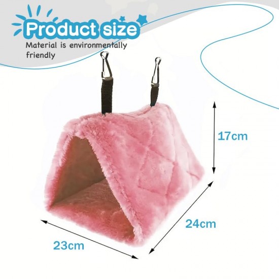 CQJ Bird Nest Cuddly Hut Soft Plush Hammock for Pets such as Hamsters, Parrots, Macaws, Budgies, Eclectopies, Parakeets, Cockatiels, Cockatoos and Love Birds (Pink) CQJ Bird Nest Cuddly Hut Soft Plush Hammock for Pets such as Hamsters, Parrots, Macaws, Budgies, Eclectopies, Parakeets, Cockatiels, Cockatoos and Love Birds (Pink)