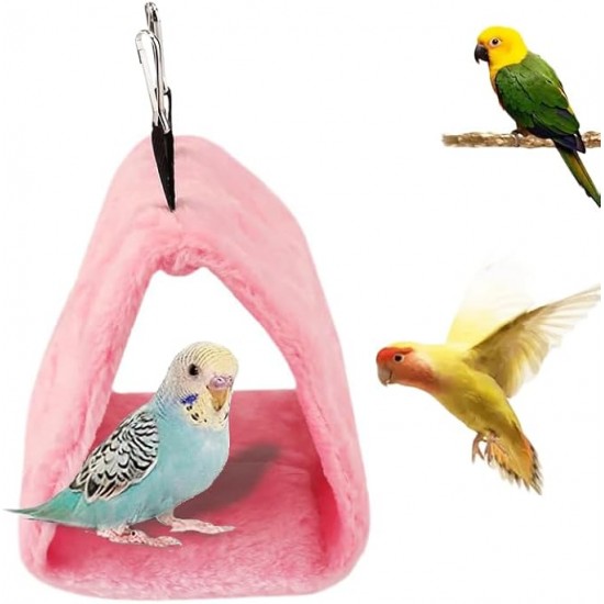 CQJ Bird Nest Cuddly Hut Soft Plush Hammock for Pets such as Hamsters, Parrots, Macaws, Budgies, Eclectopies, Parakeets, Cockatiels, Cockatoos and Love Birds (Pink) CQJ Bird Nest Cuddly Hut Soft Plush Hammock for Pets such as Hamsters, Parrots, Macaws, Budgies, Eclectopies, Parakeets, Cockatiels, Cockatoos and Love Birds (Pink)
