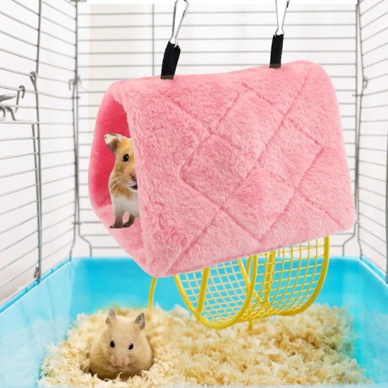 CQJ Bird Nest Cuddly Hut Soft Plush Hammock for Pets such as Hamsters, Parrots, Macaws, Budgies, Eclectopies, Parakeets, Cockatiels, Cockatoos and Love Birds (Pink) CQJ Bird Nest Cuddly Hut Soft Plush Hammock for Pets such as Hamsters, Parrots, Macaws, Budgies, Eclectopies, Parakeets, Cockatiels, Cockatoos and Love Birds (Pink)