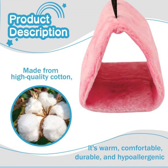 CQJ Bird Nest Cuddly Hut Soft Plush Hammock for Pets such as Hamsters, Parrots, Macaws, Budgies, Eclectopies, Parakeets, Cockatiels, Cockatoos and Love Birds (Pink) CQJ Bird Nest Cuddly Hut Soft Plush Hammock for Pets such as Hamsters, Parrots, Macaws, Budgies, Eclectopies, Parakeets, Cockatiels, Cockatoos and Love Birds (Pink)