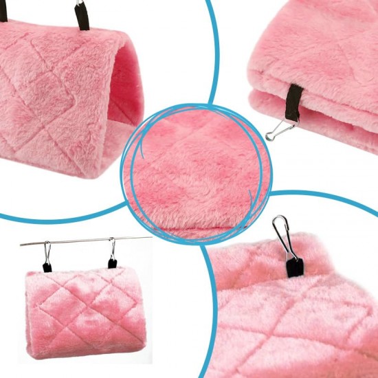CQJ Bird Nest Cuddly Hut Soft Plush Hammock for Pets such as Hamsters, Parrots, Macaws, Budgies, Eclectopies, Parakeets, Cockatiels, Cockatoos and Love Birds (Pink) CQJ Bird Nest Cuddly Hut Soft Plush Hammock for Pets such as Hamsters, Parrots, Macaws, Budgies, Eclectopies, Parakeets, Cockatiels, Cockatoos and Love Birds (Pink)
