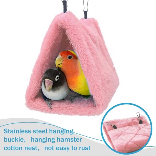 CQJ Bird Nest Cuddly Hut Soft Plush Hammock for Pets such as Hamsters, Parrots, Macaws, Budgies, Eclectopies, Parakeets, Cockatiels, Cockatoos and Love Birds (Pink) CQJ Bird Nest Cuddly Hut Soft Plush Hammock for Pets such as Hamsters, Parrots, Macaws, Budgies, Eclectopies, Parakeets, Cockatiels, Cockatoos and Love Birds (Pink)