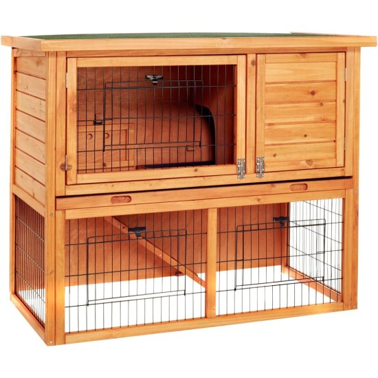 Dehner Barney Rodent House with Enclosure Approx. 111 x 60 x 92 cm Natural Wood Dehner Barney Rodent House with Enclosure Approx. 111 x 60 x 92 cm Natural Wood