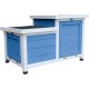 Dehner Happy Home Teatro Rodent Sleeping House Approx. 70 x 45 x 43 cm Fir Wood White/Turquoise