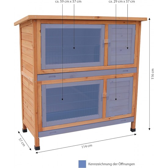 Dehner Original Rabbit Hutch with Thermal Insulation Dehner Original Rabbit Hutch with Thermal Insulation
