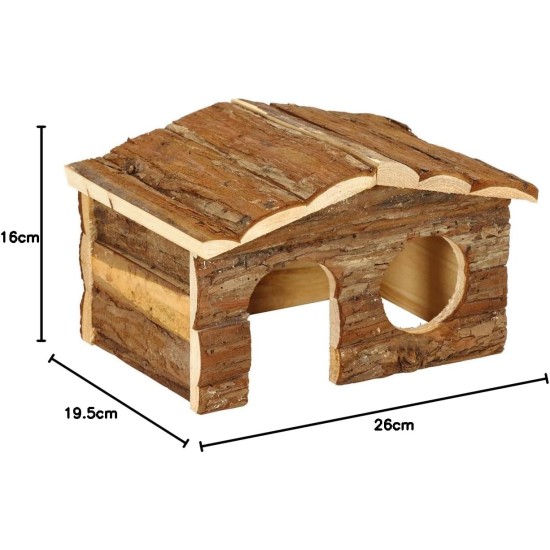 Dehner Rodent House Sleeping Forest 26 x 19.5 cm x 16 cm, Natural Wood Dehner Rodent House Sleeping Forest 26 x 19.5 cm x 16 cm, Natural Wood
