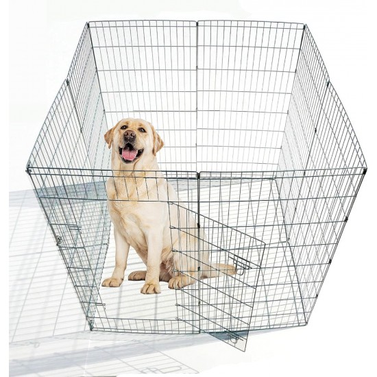 Ellie-Bo Easy-Up Puppy Rabbit Play Pen, 91 Cm, 8-Piece Ellie-Bo Easy-Up Puppy Rabbit Play Pen, 91 Cm, 8-Piece