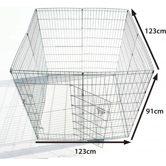 Ellie-Bo Easy-Up Puppy Rabbit Play Pen, 91 Cm, 8-Piece Ellie-Bo Easy-Up Puppy Rabbit Play Pen, 91 Cm, 8-Piece