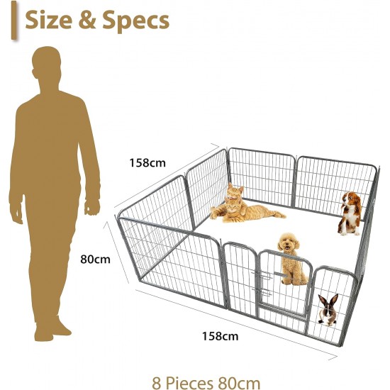 Ellie-Bo Easy-Up Puppy Rabbit Play Pen, 91 Cm, 8-Piece Ellie-Bo Easy-Up Puppy Rabbit Play Pen, 91 Cm, 8-Piece