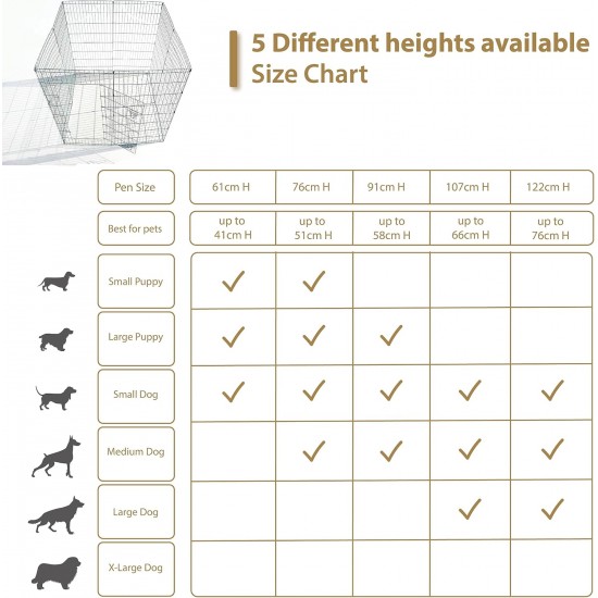 Ellie-Bo Easy-Up Puppy Rabbit Play Pen, 91 Cm, 8-Piece Ellie-Bo Easy-Up Puppy Rabbit Play Pen, 91 Cm, 8-Piece