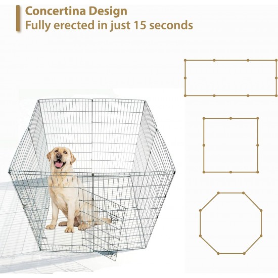 Ellie-Bo Easy-Up Puppy Rabbit Play Pen, 91 Cm, 8-Piece Ellie-Bo Easy-Up Puppy Rabbit Play Pen, 91 Cm, 8-Piece