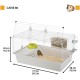 FERPLAST CAVIE 80 Metal Rodent Cage for Guinea Pigs, Guinea Pigs, Includes Accessories: Feeding Bowl, Drinking Bottle, Bowl, House. 77 x 48 x 42 cm FERPLAST CAVIE 80 Metal Rodent Cage for Guinea Pigs, Guinea Pigs, Includes Accessories: Feeding Bowl, Drinking Bottle, Bowl, House. 77 x 48 x 42 cm