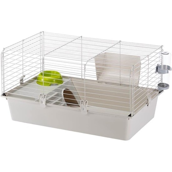 FERPLAST CAVIE 80 Metal Rodent Cage for Guinea Pigs, Guinea Pigs, Includes Accessories: Feeding Bowl, Drinking Bottle, Bowl, House. 77 x 48 x 42 cm FERPLAST CAVIE 80 Metal Rodent Cage for Guinea Pigs, Guinea Pigs, Includes Accessories: Feeding Bowl, Drinking Bottle, Bowl, House. 77 x 48 x 42 cm
