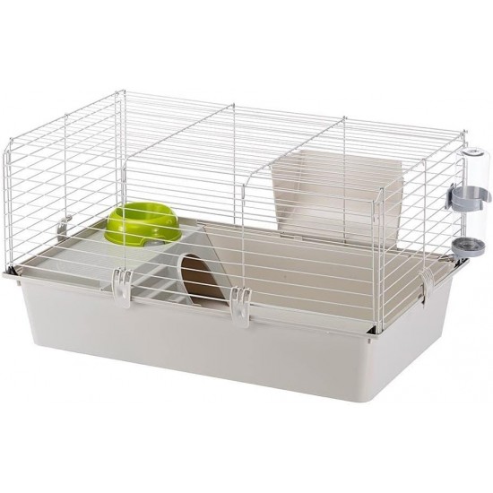 FERPLAST CAVIE 80 Metal Rodent Cage for Guinea Pigs, Guinea Pigs, Includes Accessories: Feeding Bowl, Drinking Bottle, Bowl, House. 77 x 48 x 42 cm FERPLAST CAVIE 80 Metal Rodent Cage for Guinea Pigs, Guinea Pigs, Includes Accessories: Feeding Bowl, Drinking Bottle, Bowl, House. 77 x 48 x 42 cm