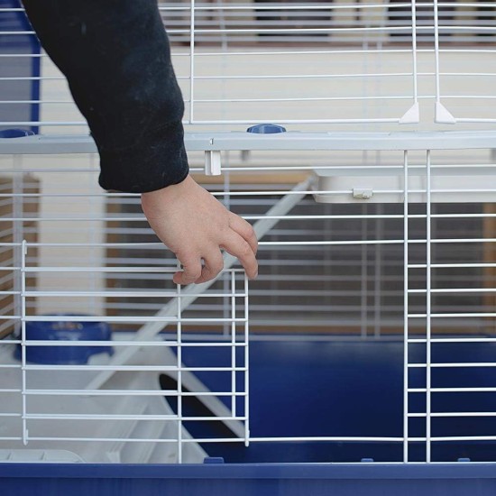 Ferplast BARN Rabbit Cage, Rabbit Cage Small Animal Cage, 2 Levels, Open Roof, Accessories and Rabbit Accessories Included, 78 x 48 x 65 cm Ferplast BARN Rabbit Cage, Rabbit Cage Small Animal Cage, 2 Levels, Open Roof, Accessories and Rabbit Accessories Included, 78 x 48 x 65 cm