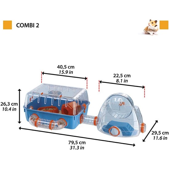 Ferplast Combi 2 Hamster Cage with Accessories Ferplast Combi 2 Hamster Cage with Accessories