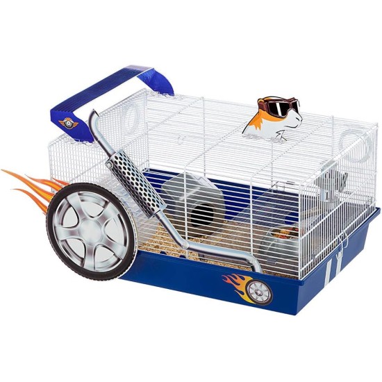 Ferplast Dragster Hamster Cage, Rodent Cage, Small Animal Cage, Hamster Accessories Included, 50 x 35 x 25 cm, White Ferplast Dragster Hamster Cage, Rodent Cage, Small Animal Cage, Hamster Accessories Included, 50 x 35 x 25 cm, White